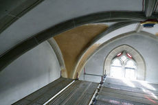 Fertigstellung der Putzerarbeiten in der Stadtpfarrkirche (Foto: Karl-Franz Thiede)